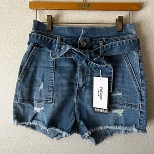 Paperbag Jean Shorts